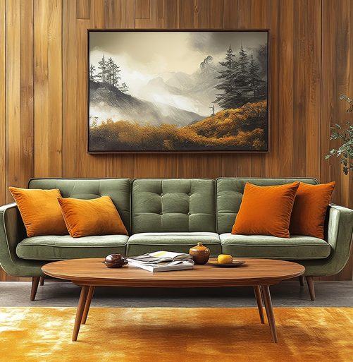 Mist Mountain Landscape Print details-Melriona